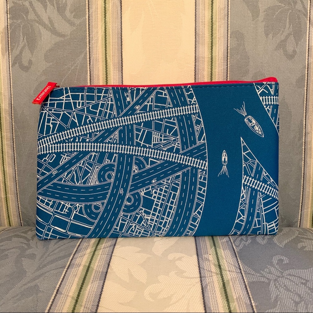 Blue and White Emirates Toiletry Bag